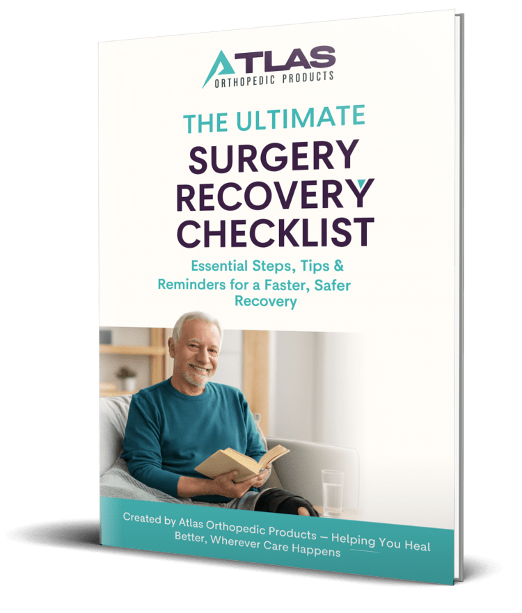 a white book with Surgery Recovery Checklist on the cover.