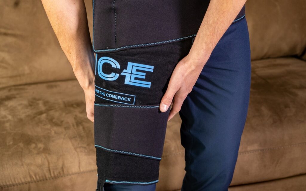 Nice1 sleeve on a man's hip