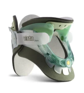 Aspen Vista Multipost Collar. White with green highlighted plastic cervical collar
